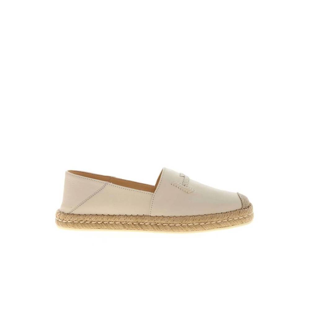 NEW TOD'S women's low heel espadrilles in white